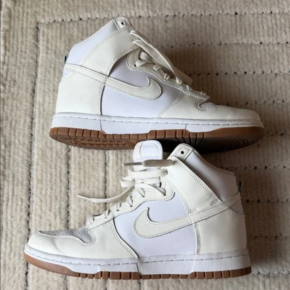 Nike | Shoes | Nike Cream Hightop Sneakers | Poshmark display picture 2